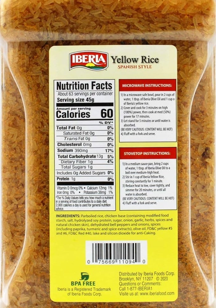 Iberia Yellow Rice 6.25 lb. Bulk Spanish Style Seasoned Rice - Image 2